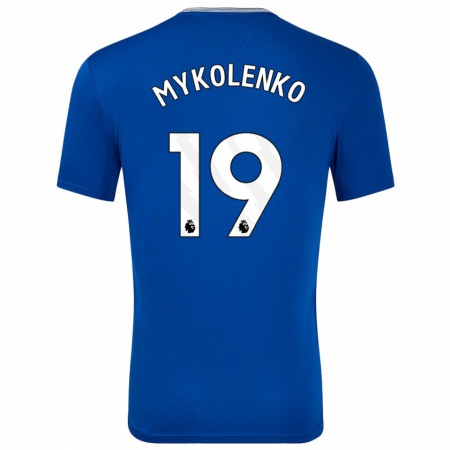 Kandiny Homme Maillot Vitaliy Mykolenko #19 Bleu Avec Tenues Domicile 2024/25 T-Shirt