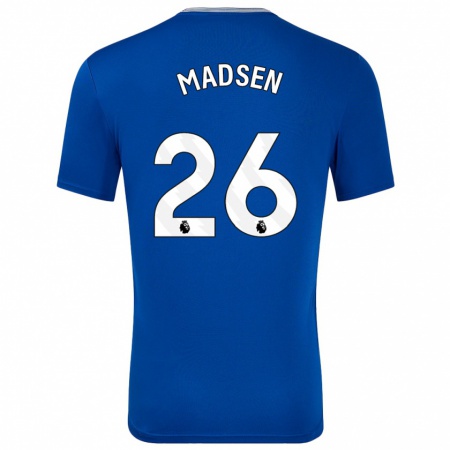 Kandiny Homme Maillot Rikke Madsen #26 Bleu Avec Tenues Domicile 2024/25 T-Shirt