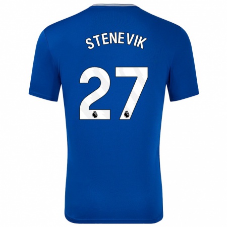 Kandiny Homme Maillot Elise Stenevik #27 Bleu Avec Tenues Domicile 2024/25 T-Shirt