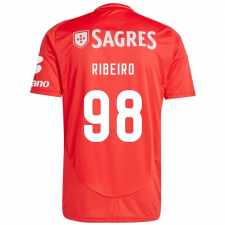 Kandiny Homme Maillot Ricardo Ribeiro #98 Rouge Blanc Tenues Domicile 2024/25 T-Shirt