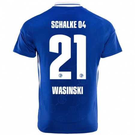 Kandiny Homme Maillot Martin Wasinski #21 Bleu Royal Tenues Domicile 2024/25 T-Shirt