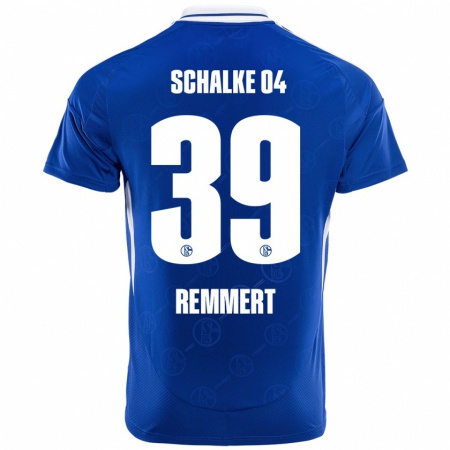 Kandiny Homme Maillot Peter Remmert #39 Bleu Royal Tenues Domicile 2024/25 T-Shirt