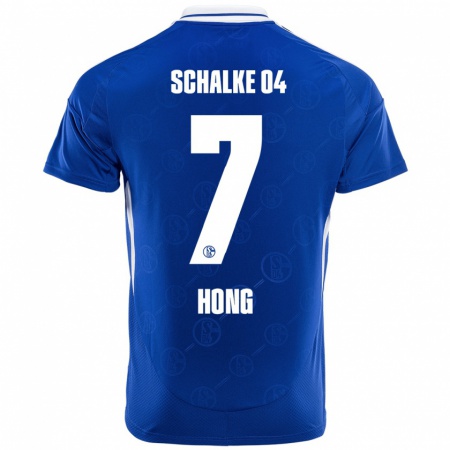 Kandiny Homme Maillot Seok-Ju Hong #7 Bleu Royal Tenues Domicile 2024/25 T-Shirt