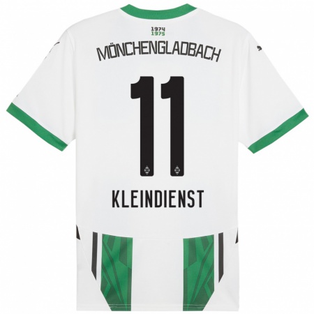 Kandiny Homme Maillot Tim Kleindienst #11 Blanc Vert Tenues Domicile 2024/25 T-Shirt