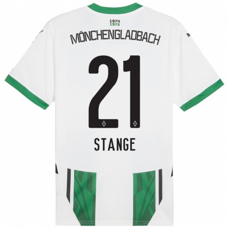 Kandiny Homme Maillot Veit Stange #21 Blanc Vert Tenues Domicile 2024/25 T-Shirt