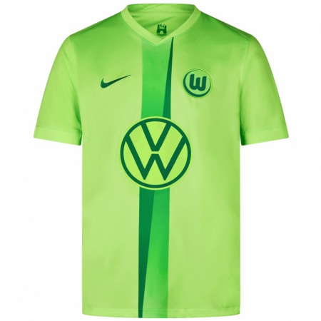 Kandiny Homme Maillot Christian Östergaard #3 Vert Fluo Tenues Domicile 2024/25 T-Shirt