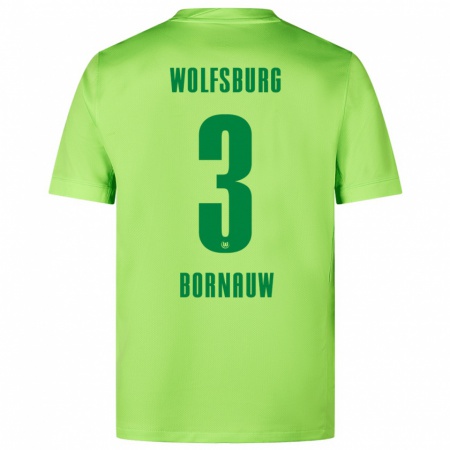 Kandiny Homme Maillot Sebastiaan Bornauw #3 Vert Fluo Tenues Domicile 2024/25 T-Shirt