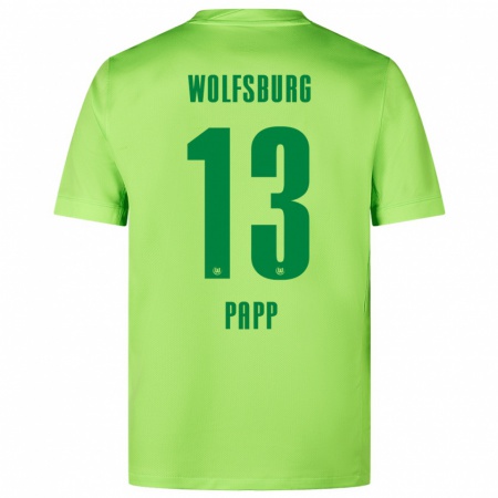 Kandiny Homme Maillot Luca Papp #13 Vert Fluo Tenues Domicile 2024/25 T-Shirt