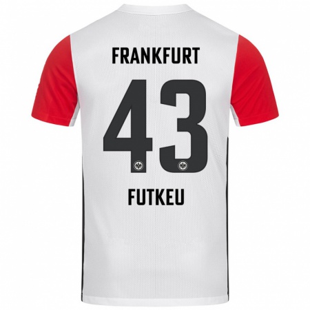 Kandiny Homme Maillot Noel Futkeu #43 Blanc Rouge Tenues Domicile 2024/25 T-Shirt