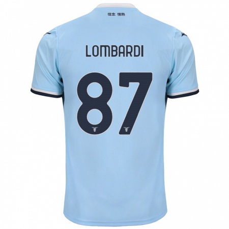 Kandiny Homme Maillot Cristiano Lombardi #87 Bleu Tenues Domicile 2024/25 T-Shirt