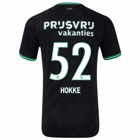 Kandiny Homme Maillot Milan Hokke #52 Noir Vert Tenues Extérieur 2024/25 T-Shirt