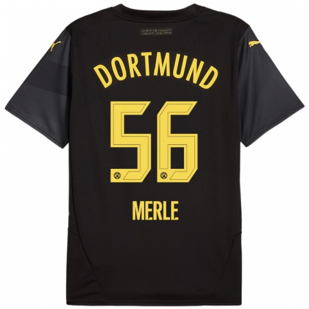 Kandiny Homme Maillot Albers Merle #56 Noir Jaune Tenues Extérieur 2024/25 T-Shirt