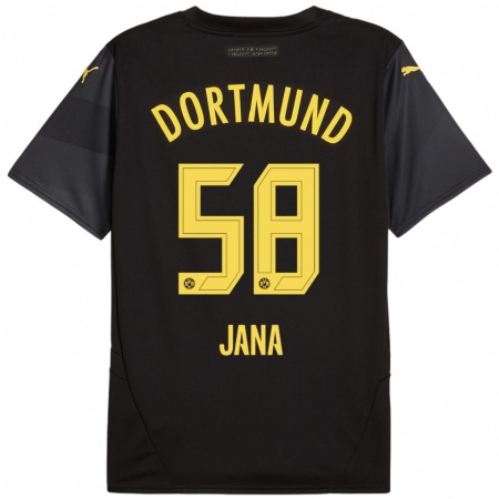 Kandiny Homme Maillot Nordberg Jana #58 Noir Jaune Tenues Extérieur 2024/25 T-Shirt