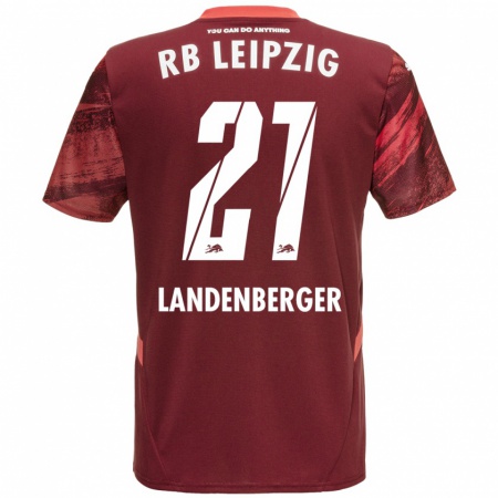 Kandiny Homme Maillot Julia Landenberger #21 Bordeaux Tenues Extérieur 2024/25 T-Shirt