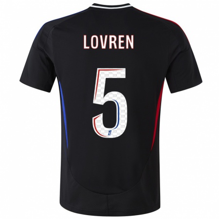 Kandiny Homme Maillot Dejan Lovren #5 Noir Tenues Extérieur 2024/25 T-Shirt