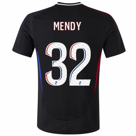 Kandiny Homme Maillot Maeline Mendy #32 Noir Tenues Extérieur 2024/25 T-Shirt