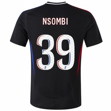 Kandiny Homme Maillot Gael Nsombi #39 Noir Tenues Extérieur 2024/25 T-Shirt