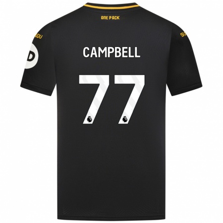 Kandiny Homme Maillot Chem Campbell #77 Noir Tenues Extérieur 2024/25 T-Shirt