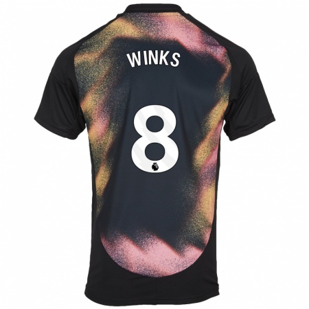 Kandiny Homme Maillot Harry Winks #8 Noir Blanc Tenues Extérieur 2024/25 T-Shirt