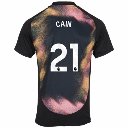 Kandiny Homme Maillot Hannah Cain #21 Noir Blanc Tenues Extérieur 2024/25 T-Shirt