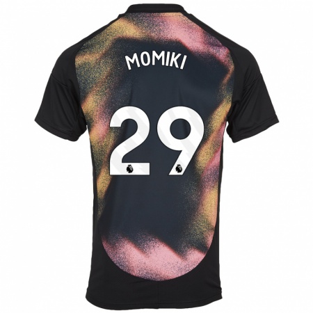 Kandiny Homme Maillot Yuka Momiki #29 Noir Blanc Tenues Extérieur 2024/25 T-Shirt