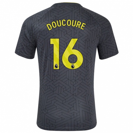 Kandiny Homme Maillot Abdoulaye Doucouré #16 Noir Jaune Tenues Extérieur 2024/25 T-Shirt