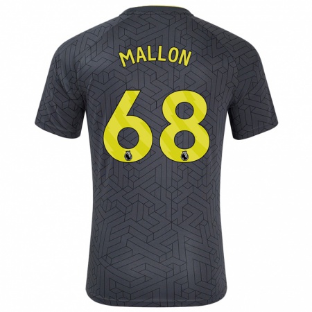 Kandiny Homme Maillot Mathew Mallon #68 Noir Jaune Tenues Extérieur 2024/25 T-Shirt