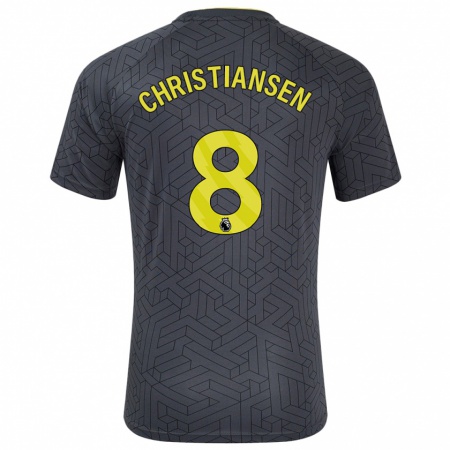 Kandiny Homme Maillot Izzy Christiansen #8 Noir Jaune Tenues Extérieur 2024/25 T-Shirt