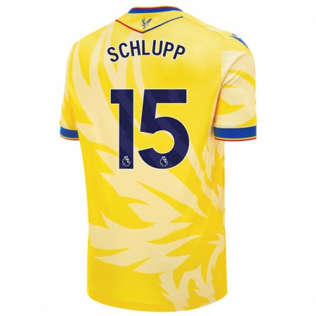 Kandiny Homme Maillot Jeffrey Schlupp #15 Jaune Tenues Extérieur 2024/25 T-Shirt