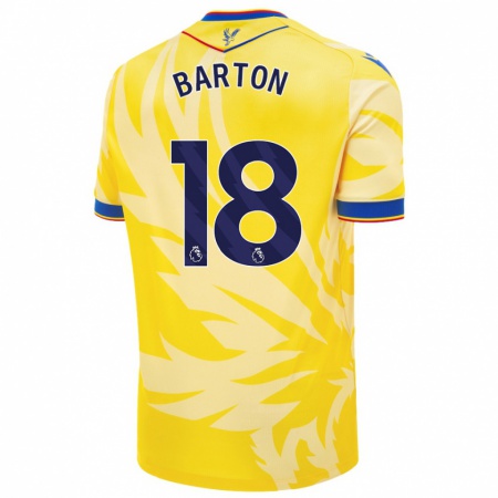 Kandiny Homme Maillot Kirsty Barton #18 Jaune Tenues Extérieur 2024/25 T-Shirt