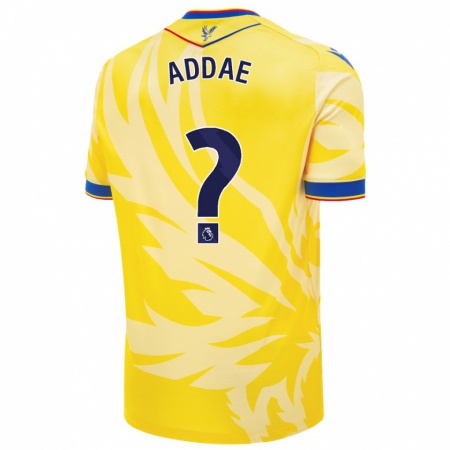 Kandiny Homme Maillot Joshua Addae #0 Jaune Tenues Extérieur 2024/25 T-Shirt