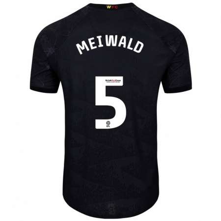 Kandiny Homme Maillot Anne Meiwald #5 Noir Blanc Tenues Extérieur 2024/25 T-Shirt