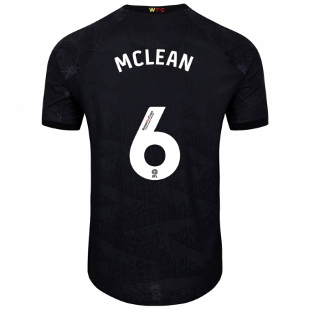 Kandiny Homme Maillot Sophie Mclean #6 Noir Blanc Tenues Extérieur 2024/25 T-Shirt