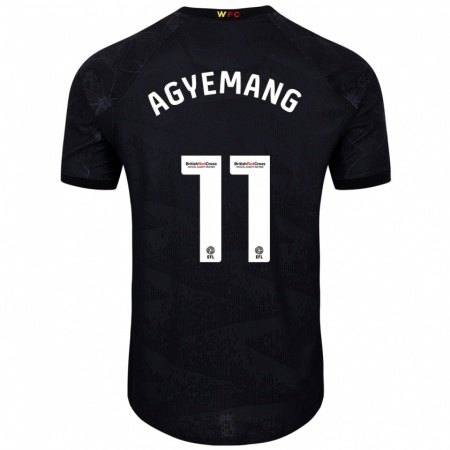 Kandiny Homme Maillot Michelle Agyemang #11 Noir Blanc Tenues Extérieur 2024/25 T-Shirt