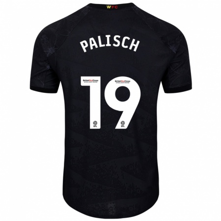 Kandiny Homme Maillot Alli Palisch #19 Noir Blanc Tenues Extérieur 2024/25 T-Shirt