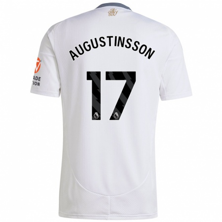 Kandiny Homme Maillot Ludwig Augustinsson #17 Blanc Tenues Extérieur 2024/25 T-Shirt