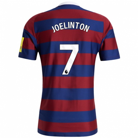 Kandiny Homme Maillot Joelinton #7 Bordeaux Bleu Marine Tenues Extérieur 2024/25 T-Shirt