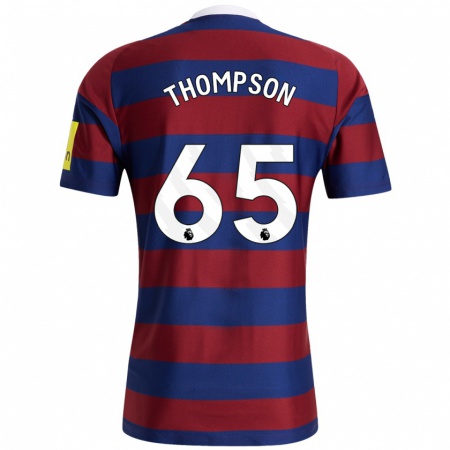 Kandiny Homme Maillot Ciaran Thompson #65 Bordeaux Bleu Marine Tenues Extérieur 2024/25 T-Shirt