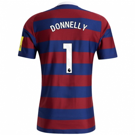 Kandiny Homme Maillot Grace Donnelly #1 Bordeaux Bleu Marine Tenues Extérieur 2024/25 T-Shirt