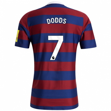 Kandiny Homme Maillot Tyler Dodds #7 Bordeaux Bleu Marine Tenues Extérieur 2024/25 T-Shirt