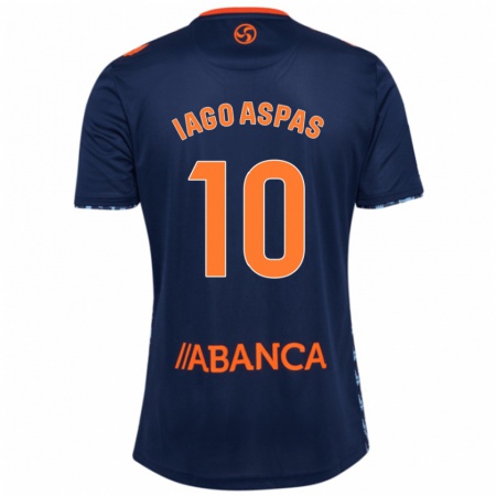 Kandiny Homme Maillot Iago Aspas #10 Bleu Marine Tenues Extérieur 2024/25 T-Shirt