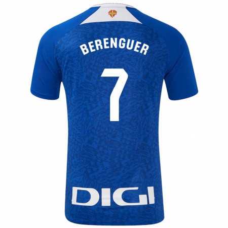 Kandiny Homme Maillot Álex Berenguer #7 Bleu Roi Tenues Extérieur 2024/25 T-Shirt