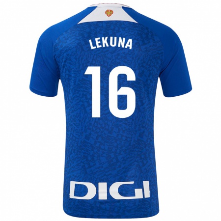 Kandiny Homme Maillot Adrián Lekuna #16 Bleu Roi Tenues Extérieur 2024/25 T-Shirt