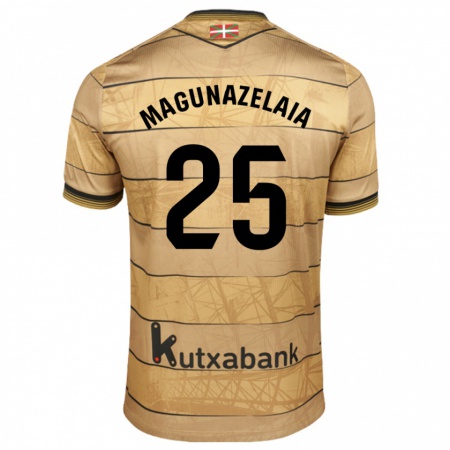 Kandiny Homme Maillot Jon Magunazelaia #25 Marron Tenues Extérieur 2024/25 T-Shirt