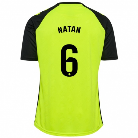 Kandiny Homme Maillot Natan #6 Jaune Fluo Noir Tenues Extérieur 2024/25 T-Shirt