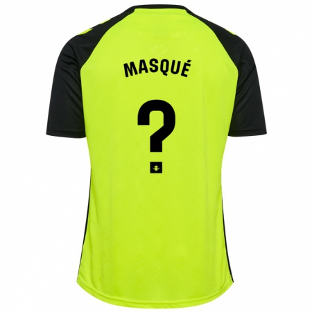 Kandiny Homme Maillot Òscar Masqué #0 Jaune Fluo Noir Tenues Extérieur 2024/25 T-Shirt