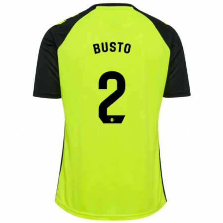 Kandiny Homme Maillot Pablo Busto #2 Jaune Fluo Noir Tenues Extérieur 2024/25 T-Shirt