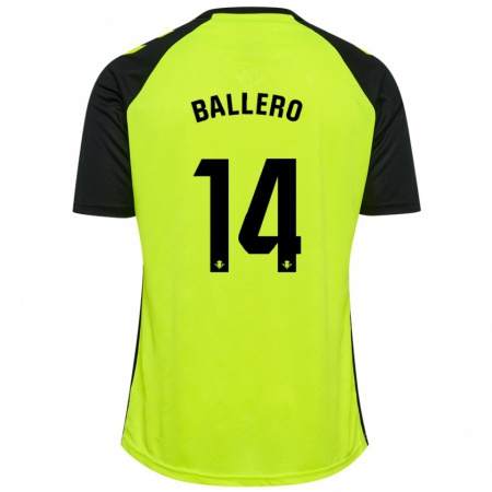 Kandiny Homme Maillot Sander Ballero #14 Jaune Fluo Noir Tenues Extérieur 2024/25 T-Shirt