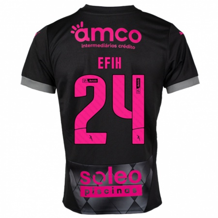 Kandiny Homme Maillot Peace Efih #24 Noir Rose Tenues Extérieur 2024/25 T-Shirt