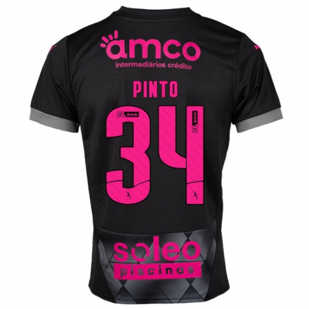 Kandiny Homme Maillot Ana Pinto #34 Noir Rose Tenues Extérieur 2024/25 T-Shirt